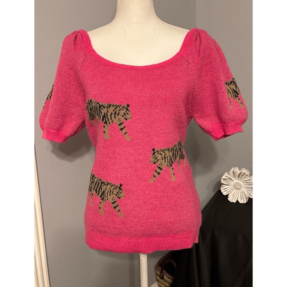 BiBi Fuchsia Tiger Pattern Sweater